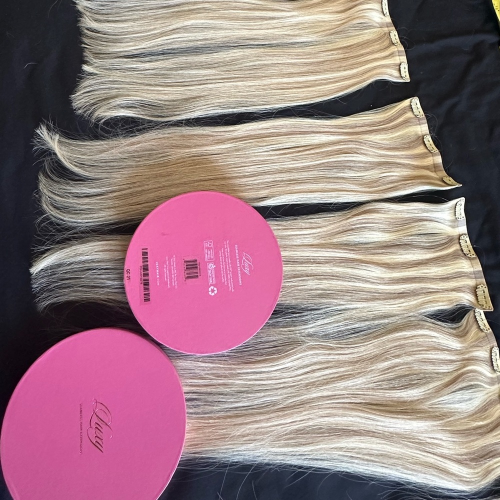 Seamless Luxy hair extensions dimensional beige